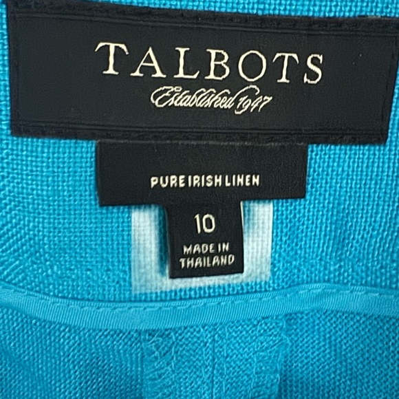 Talbots Pure Irish Linen Blue Skirt Size 10 - Picture 4 of 4